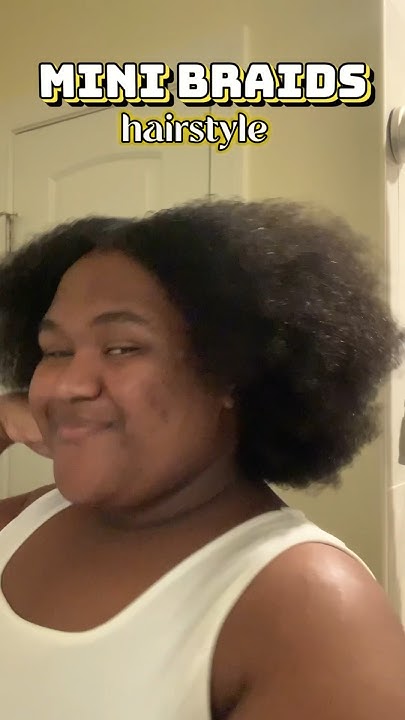  mini braids on natural hair - YouTube