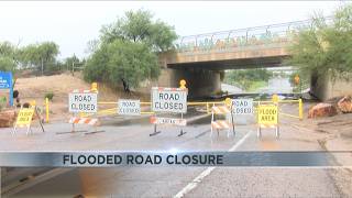 Monsoon floods force road closure on Tucsons northside