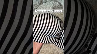 Black and white striped bra