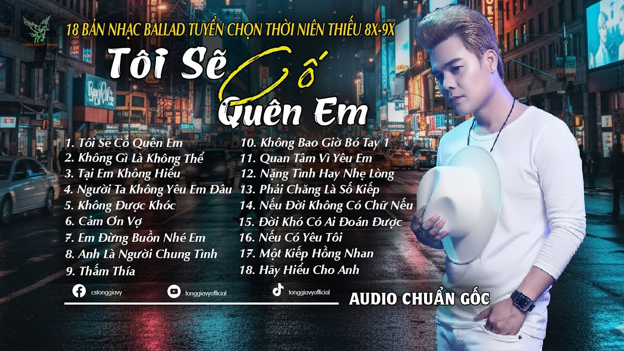 [KHÔNG QUẢNG CÁO] Tôi Sẽ Cố Quên Em | Những Bản Ballad Tuyển Chọn Kí Ức Ùa Về 8x-9x Mới 2025