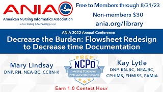 Decrease the Burden: Flowsheet Redesign to Decrease Time in Documentation Preview