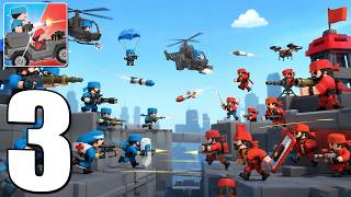 Clone Armies: Army Shooter - Gameplay Walkthrough Part 3 - Battle of Red team vs Blue (iOS, Android)