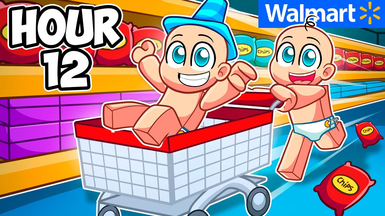 Spending 24 Hours OVERNIGHT at WALMART in Roblox?! (KICKED OUT)