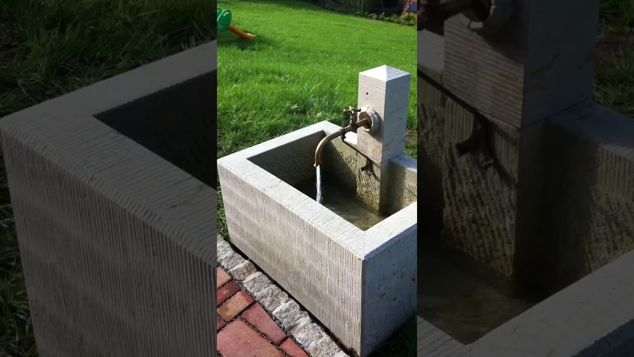 Beleben Sie Ihren Garten Durch Einen Brunnen Oder Bank Aus Sandstein