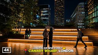🌃 I Found New York in London?! | Canary Wharf Night Walk