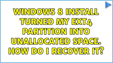 Ubuntu: Windows 8 install turned my ext4 partition into unallocated space. How do I recover it?