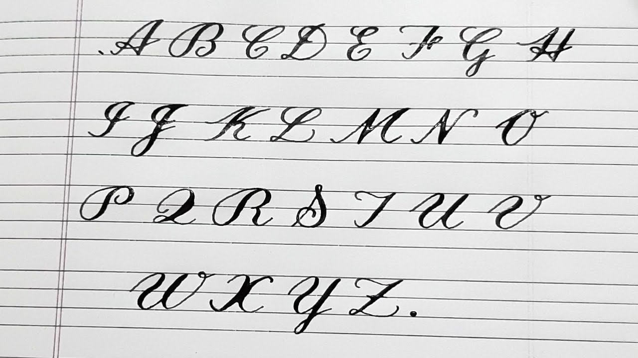 Learn CURSIVE writing  A to Z capital letters  For beginners