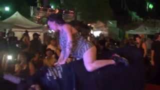 girl riding a bull , fall or not what do you think 