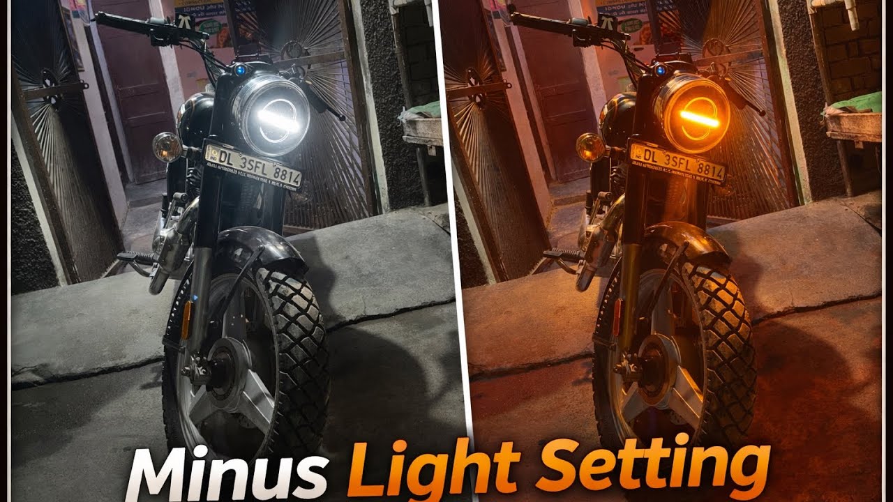 Bullet 350 Night Look 🔥 Minus Light Setting Review