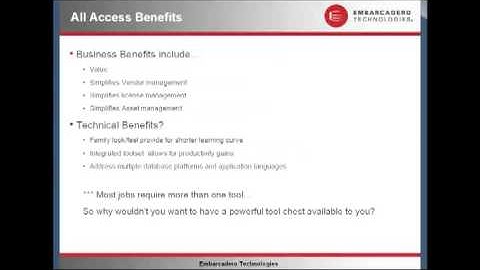 Data Modeling Tools Review | Embarcadero All Access