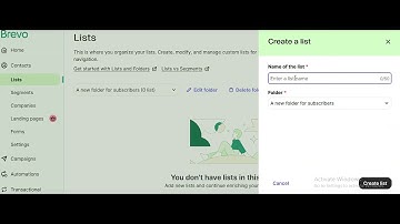 Create your list of contacts