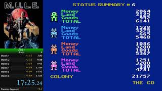 Famous M.U.L.E. NES - Speedrun WR (17:25.24) Wealth