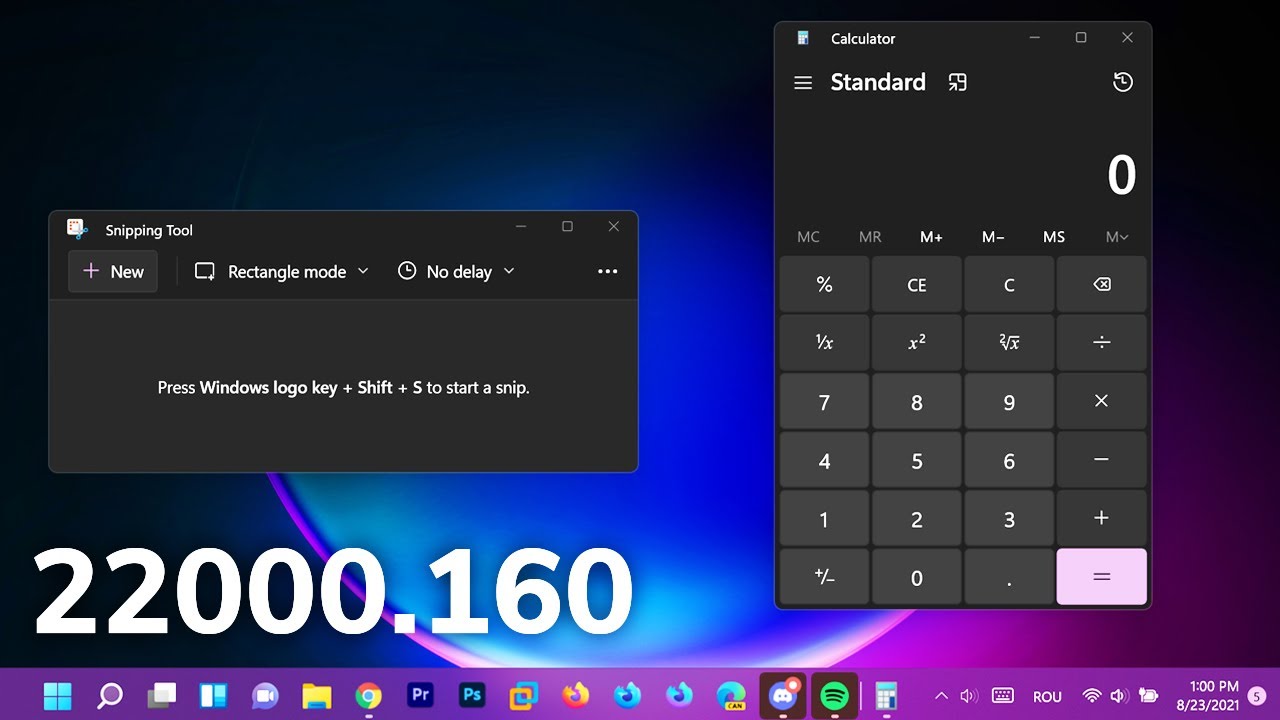 New Windows 11 Build 22000.160 - ISO now Available, New Clock App, Updates Time estimates