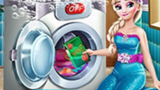 Disney Princess Elsa Laundry Day | top Funny New Game for Kids 2016 screenshot 2