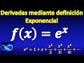 31. Derivada de función exponencial usando la definición como límite