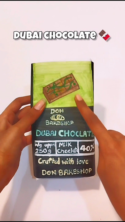 Dubai Chocolate Paper squishy asmr 🍫 #diy #paper #handmade #squishy #cute #asmr #unboxing