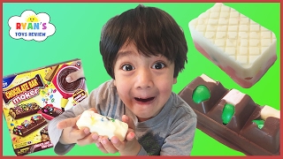 CHOCOLATE CANDY BAR MAKER TOY DIY sweet treats for kids taste test Real Food Marshmallow
