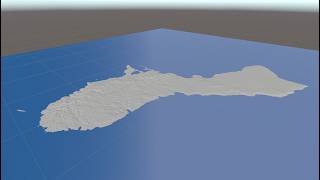 Guam Island 1:1 Terrain in Unity | LiDAR DEM, 1m Resolution