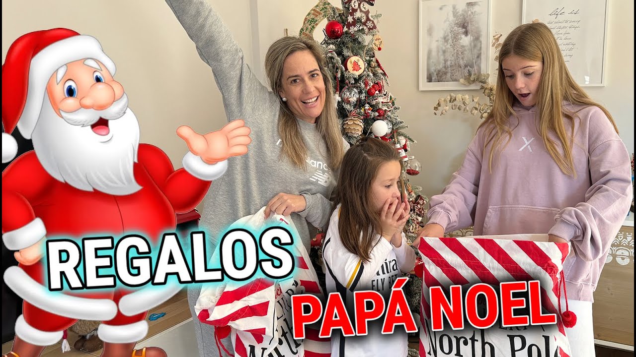 ABRIENDO LOS REGALOS DE PAPÁ NOEL DE MIS HIJAS! PAPÁ NOEL ME TRAE UN IPAD 🎁🎅🏼