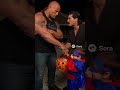 Dwayne The Rock Johnson tries to steal a kids candy but a fake eddie Guerrero intervenes Sora Ai WWE