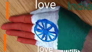 How drawing painting Indian flag on handworld famous,Indian tiranga#short#drawing#trending#ar#artist