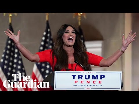 Kimberly Guilfoyle shouts much of her Republican national convention speech