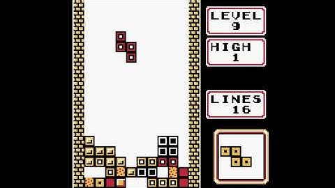 Tetris (Game Boy Version) - Game B Longplay - Level 9 - High 1