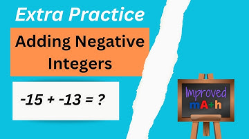 Adding Negative Integers - Extra Practice  #homeschoolmath #math #integers
