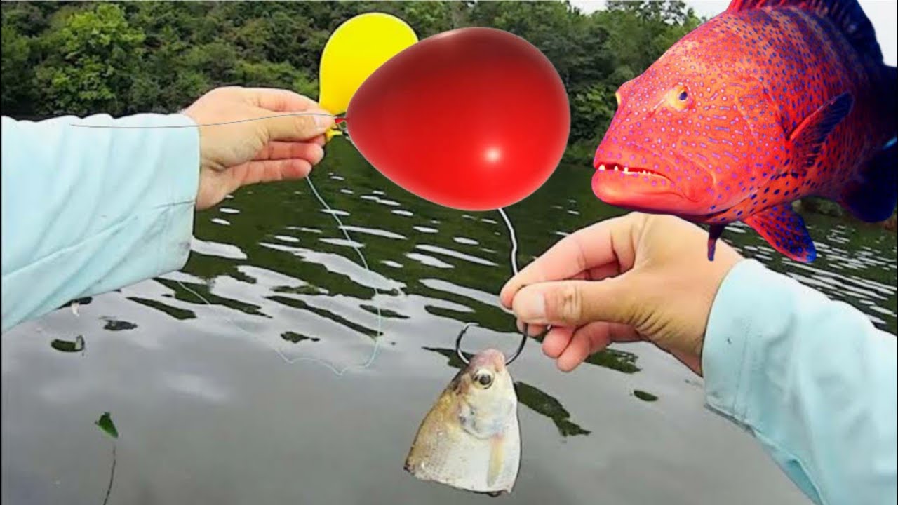 ألصيد بطريقه ألبالون 🎈🎈😲من أفضل ألطرق لصيد ألاسماك ألكبيرة  وألاسماك وألسطحية.