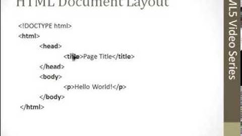 Welcome to our HTML5 Tutorial - video 2 | Introduction to HTML