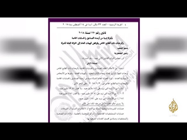 السيسي يصدق على قانون الصناديق الخاصة في مصر