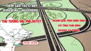 Cao tốc CT08 Ninh Bình - Hải Phòng Đoạn thành phần 2 qua tỉnh Nam Định và Thái Bình đã  ký phê duyệt