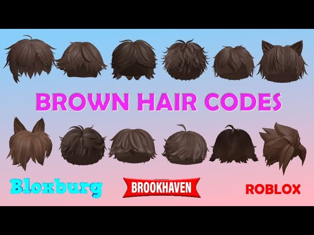 Brown Hair Codes for Roblox/Bloxburg (Wolf Cut, Etc)⭐️ 