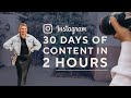 How To Create Consistent Content For Instagram (I SHOOT 30 DAYS OF CONTENT IN 2 HOURS!)