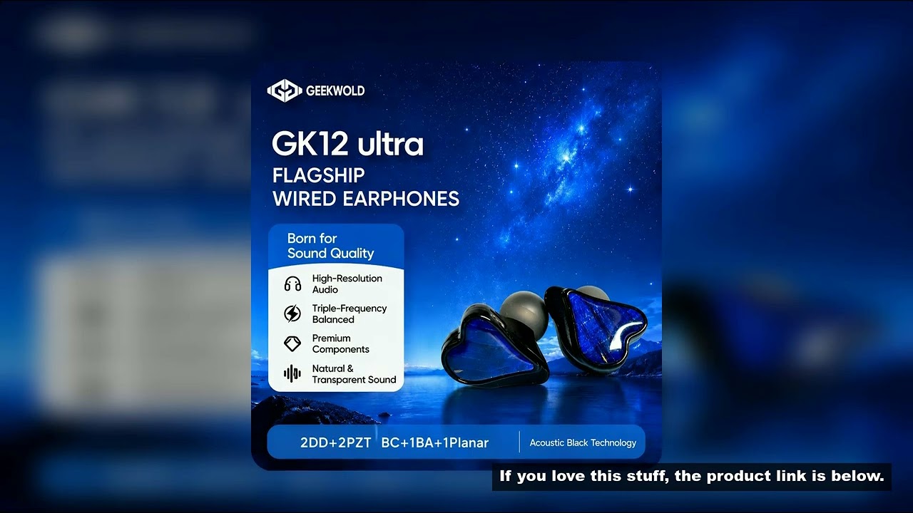 GEEKFLY GEEK WOLD GK12 Ultra 2DD+2PZT BC+1BA+1Planar 6 Driver IEMs
