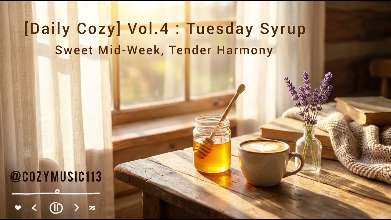 ​[Playlist] 화요일의 달콤한 어쿠스틱 팝, 시럽처럼 스미는 햇살 🍯 | Tuesday Syrup, Amber Glow