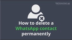 How to delete a WhatsApp contact permanently - Durasi: 1.23. 
