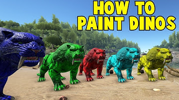 ARK: Survival Evolved XBOX ONE- NEW WAR PAINT! - HOW TO PAINT YOUR DINOS!