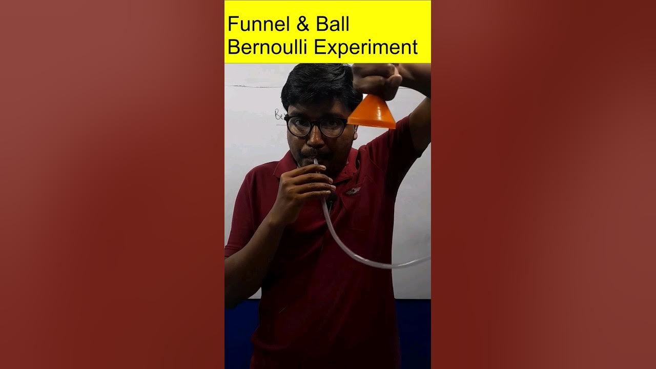 Funnel and ping pong ball experiment Bernoulli's Principle 