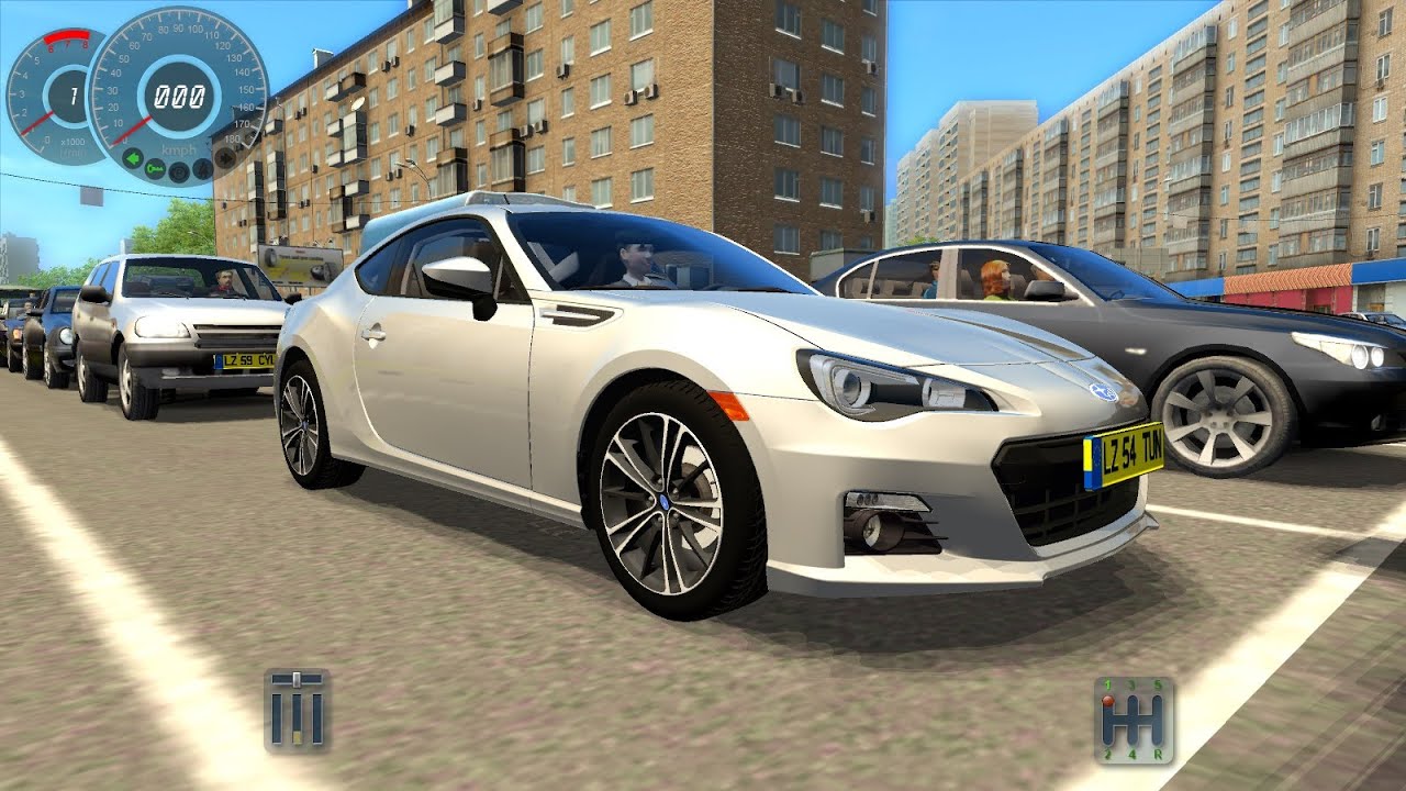 City car driving subaru