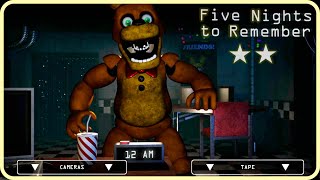 Five Nights to Remember (FNaF Fan-Game) Full Walkthrough Night 1-6   Extras
