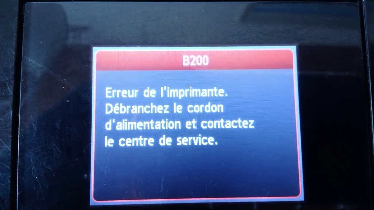 Solution pour Résoudre l'erreur B200 imprimante Canon (tout models — free download