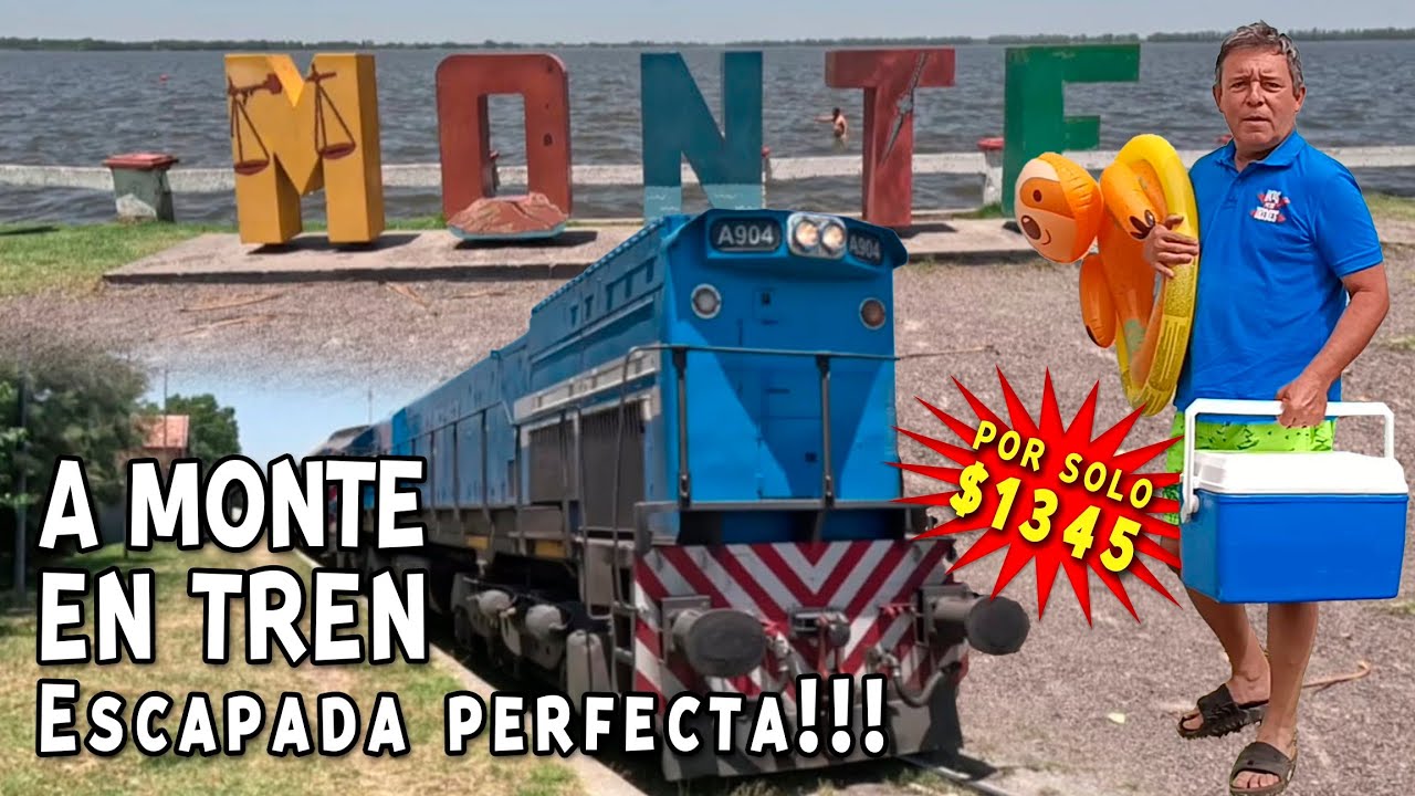 🚂🚴🏖️ESCAPADA PERFECTA POR SOLO $1345 LAGUNA DE MONTE EN TREN DESDE CONSTITUCIÓN TRENES ARGENTINOS