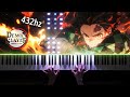 Demon slayer ost  kamado tanjiro no uta 432hz piano  sheet music