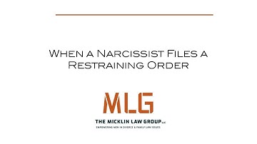 When a Narcissist Files a Restraining Order- Brad Micklin | The Micklin Law Group, LLC