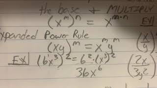 Exponent Rules Notes