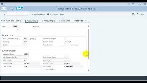 Exercise-13.3 Display the material document (plant 1200) (SAP MM Tutorial)