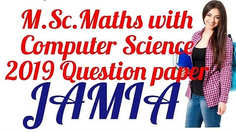 MSc. Entrance question paper Jamia 2019 SET C