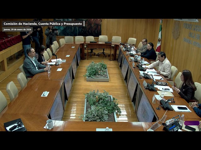 🌐 COMISIÓN DE HACIENDA, CUENTA PÚBLICA Y PRESUPUESTO - Jueves, 29 de enero de 2026