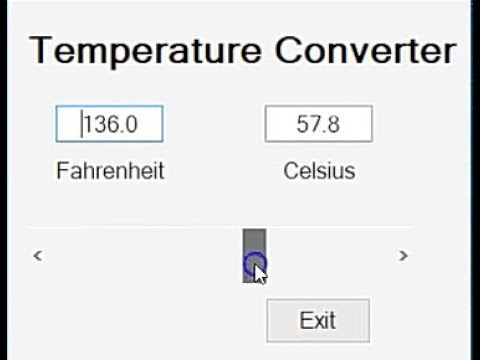 Visual Basic Tutorial Temperature Converter You